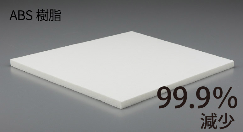 ABS樹脂99.9%減少